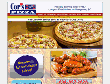 Tablet Screenshot of corspizza.com